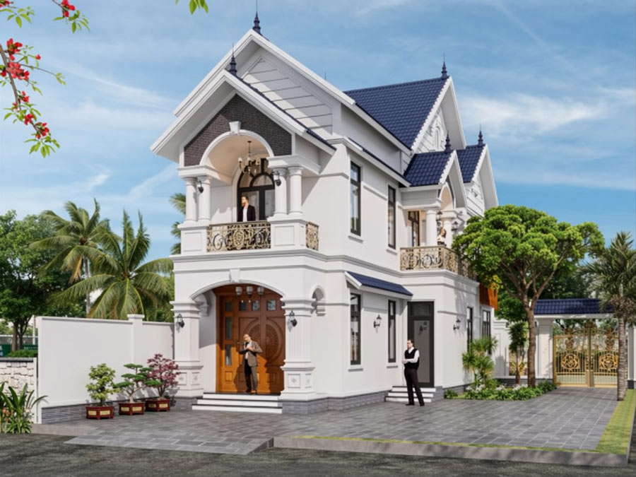 Lưu ý khi thiết kế xây nhà ống 2 tầng mái Thái mặt tiền 5m