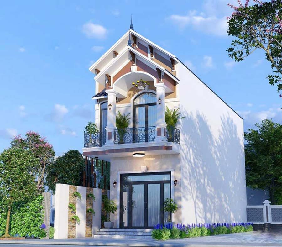 Mẫu nhà 2 tầng 900 triệu mái Thái