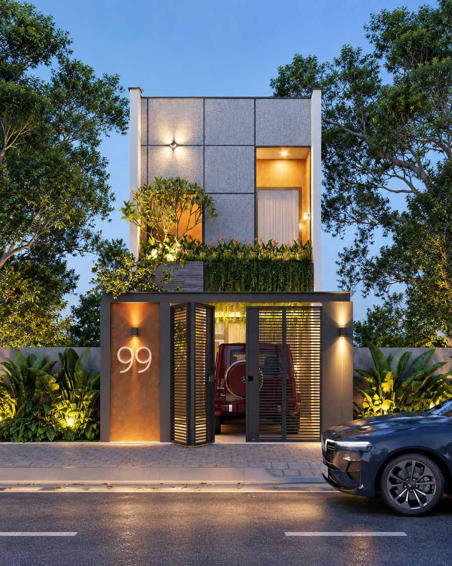 Mẫu nhà 2 tầng 900 triệu ở nông thôn