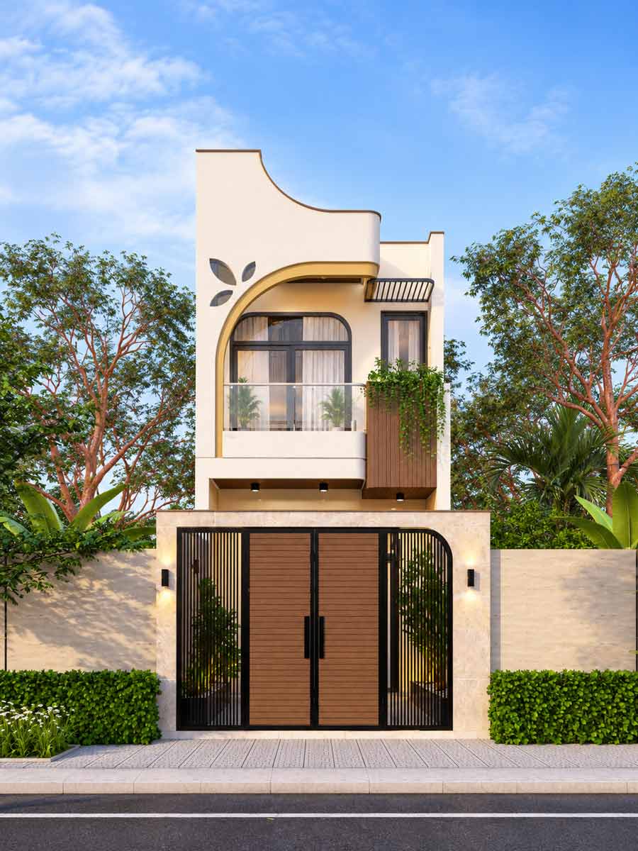 Mẫu thiết kế nhà ống 2 tầng 900 triệu